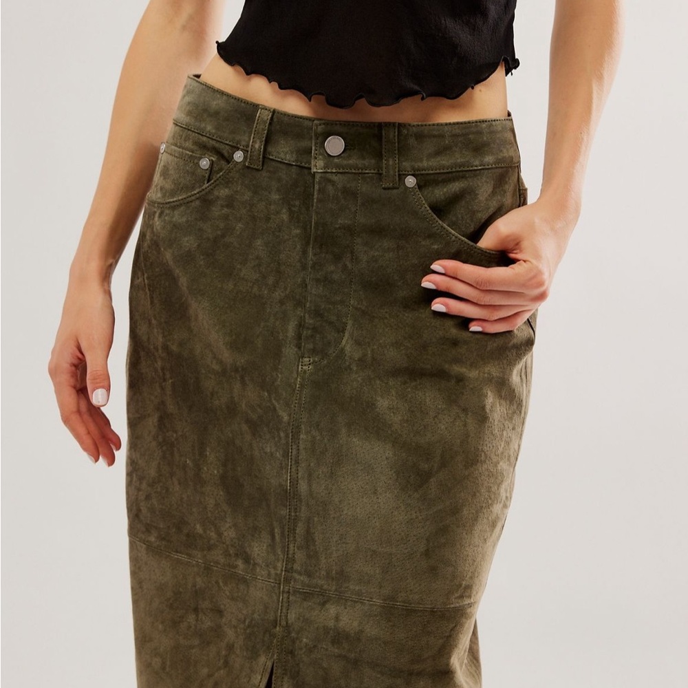 BlankNYC Suede Midi Skirt